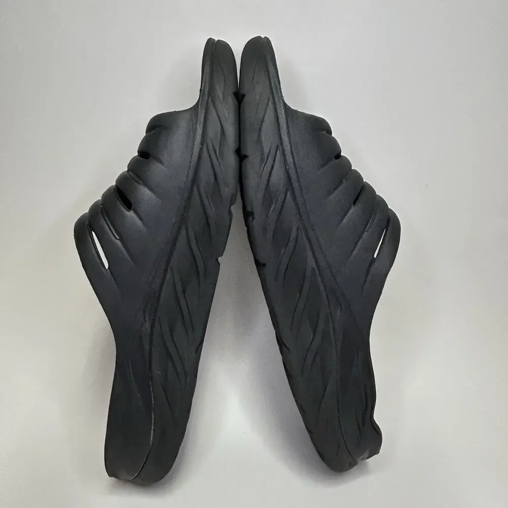 Hoka One One Ora Recovery Slide 2 Sandals Mens Size 12 Black Slip On Comfort